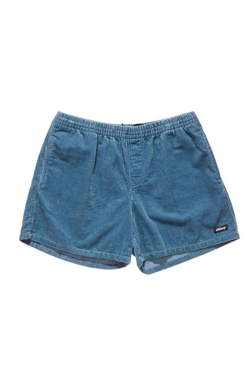 Stussy Mens Cord Big Beach Shorts Blue - XBNCU4167